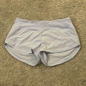 Light blue lululemon speed up shorts
